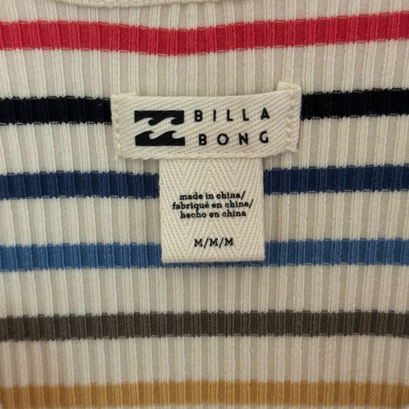 Billabong Mini Dress Size Medium Rainbow Stripes NWT - Picture 2 of 4
